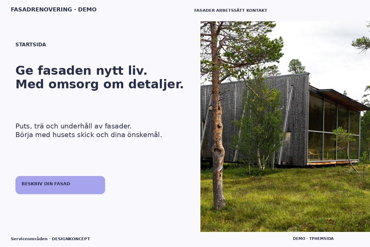 Serviceområden – Startsida för fasadrenovering