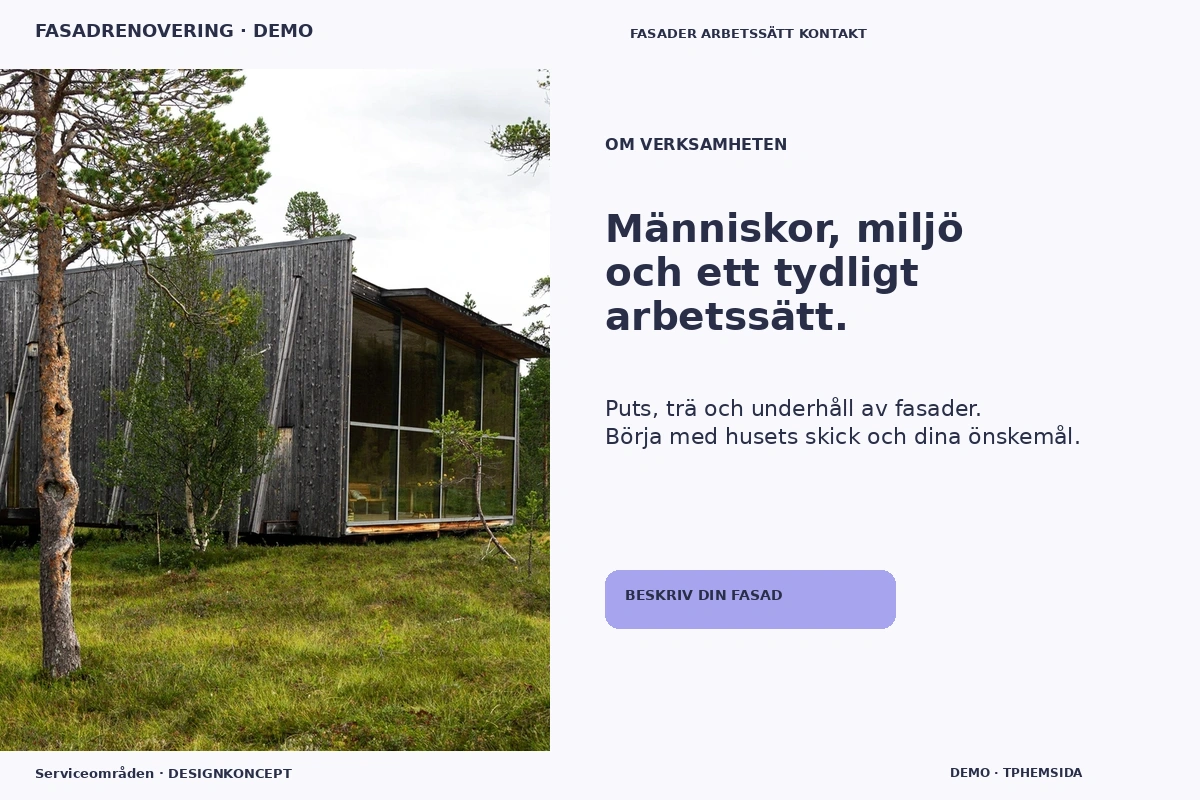 Serviceområden – Om verksamheten för fasadrenovering