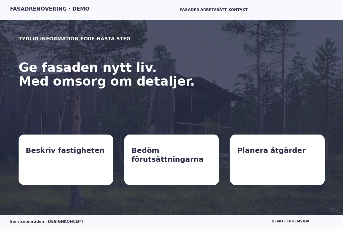 Serviceområden – Inför ditt val för fasadrenovering