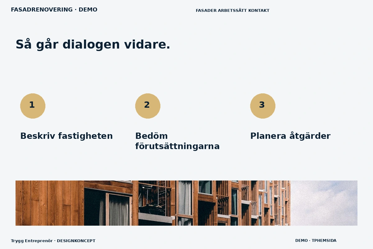 Trygg Entreprenör – Så fungerar dialogen för fasadrenovering
