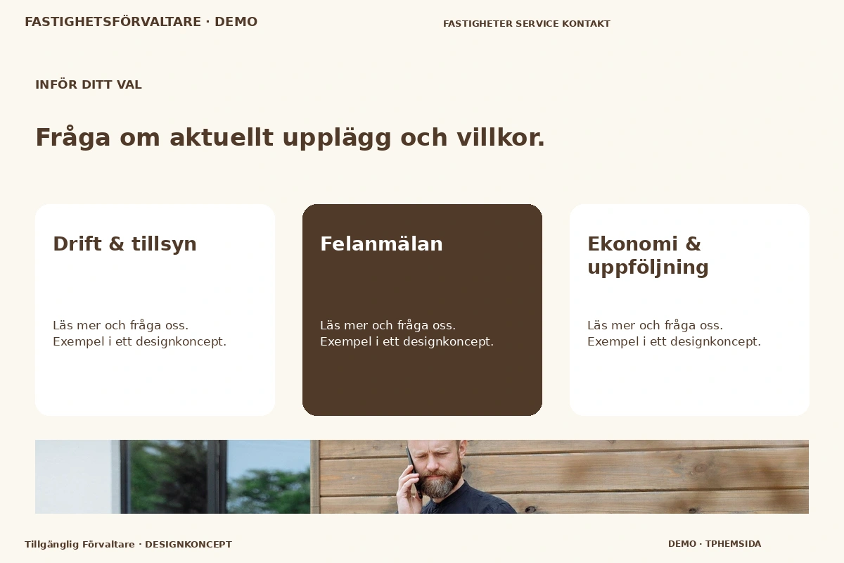 Tillgänglig Förvaltare – Alternativ & villkor för fastighetsförvaltare