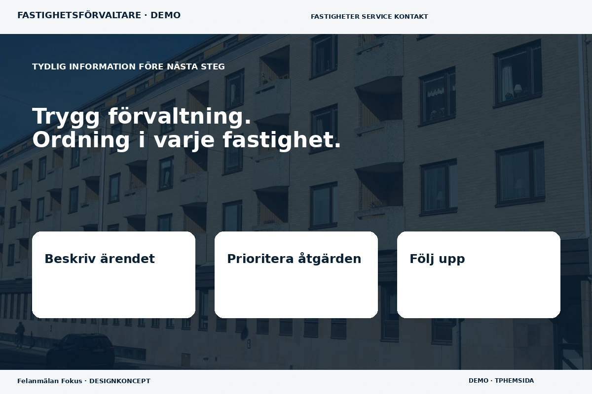 Felanmälan Fokus – Inför ditt val för fastighetsförvaltare