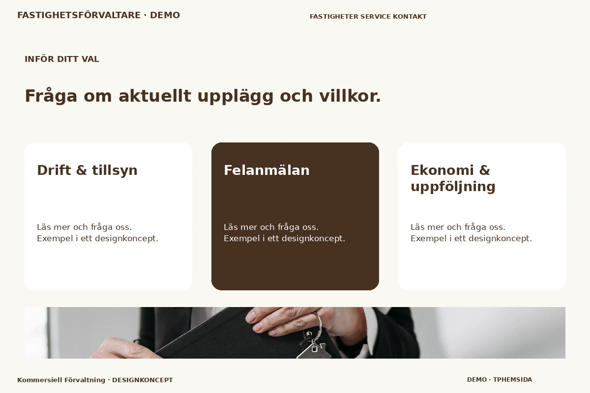 Kommersiell Förvaltning – Alternativ & villkor för fastighetsförvaltare
