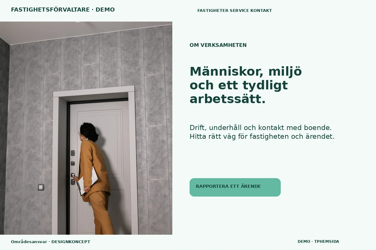 Områdesansvar – Om verksamheten för fastighetsförvaltare