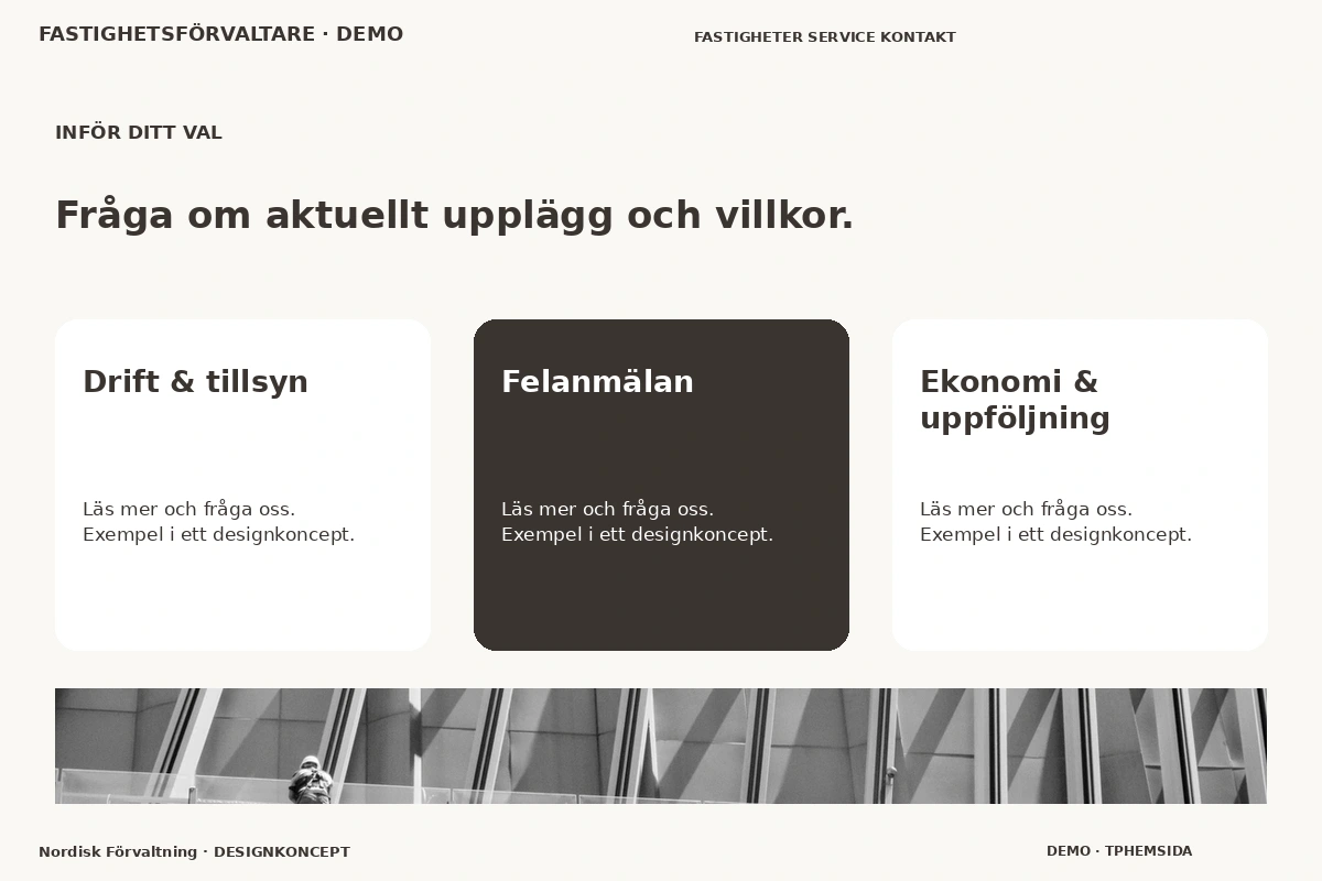 Nordisk Förvaltning – Alternativ & villkor för fastighetsförvaltare