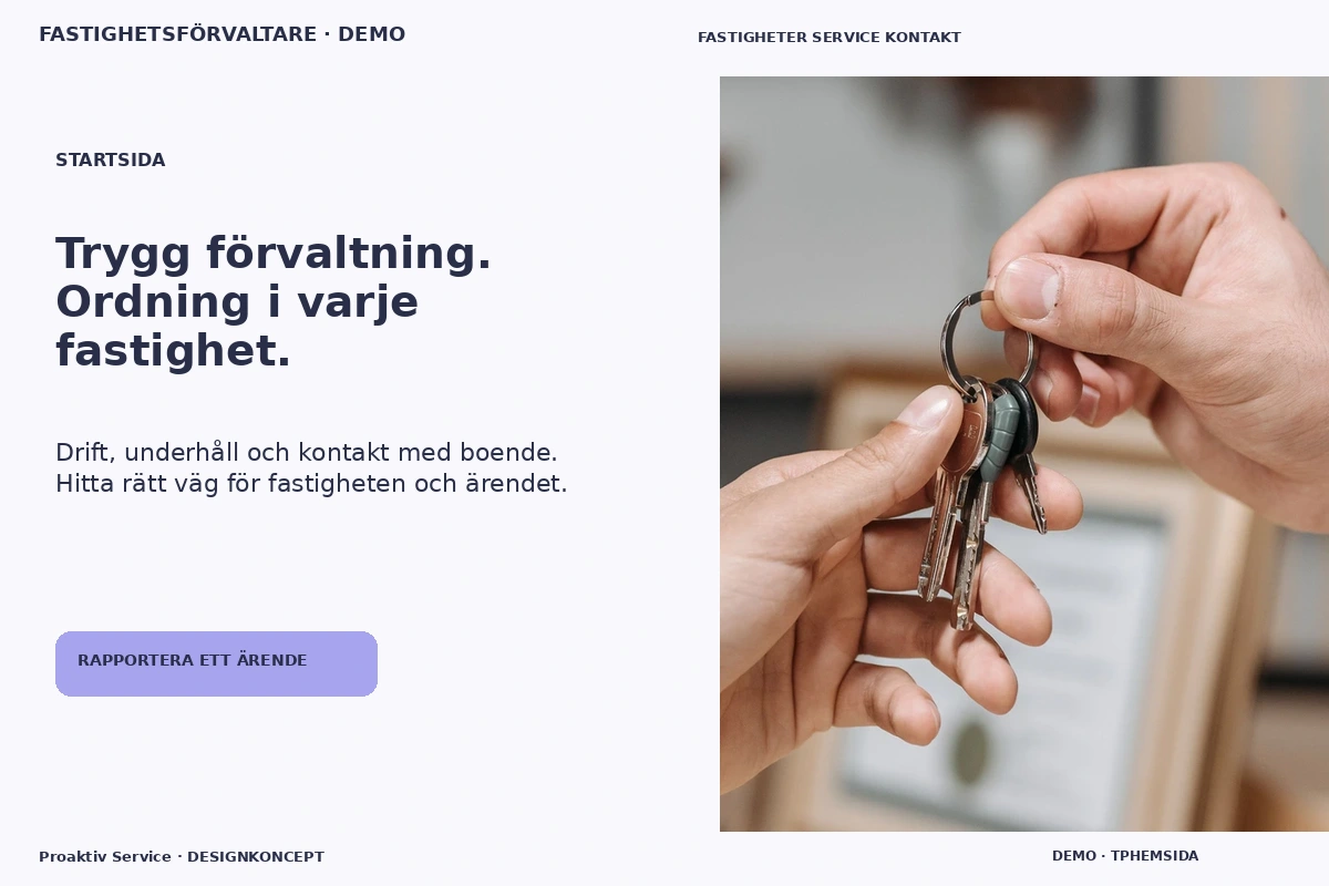 Proaktiv Service – Startsida för fastighetsförvaltare