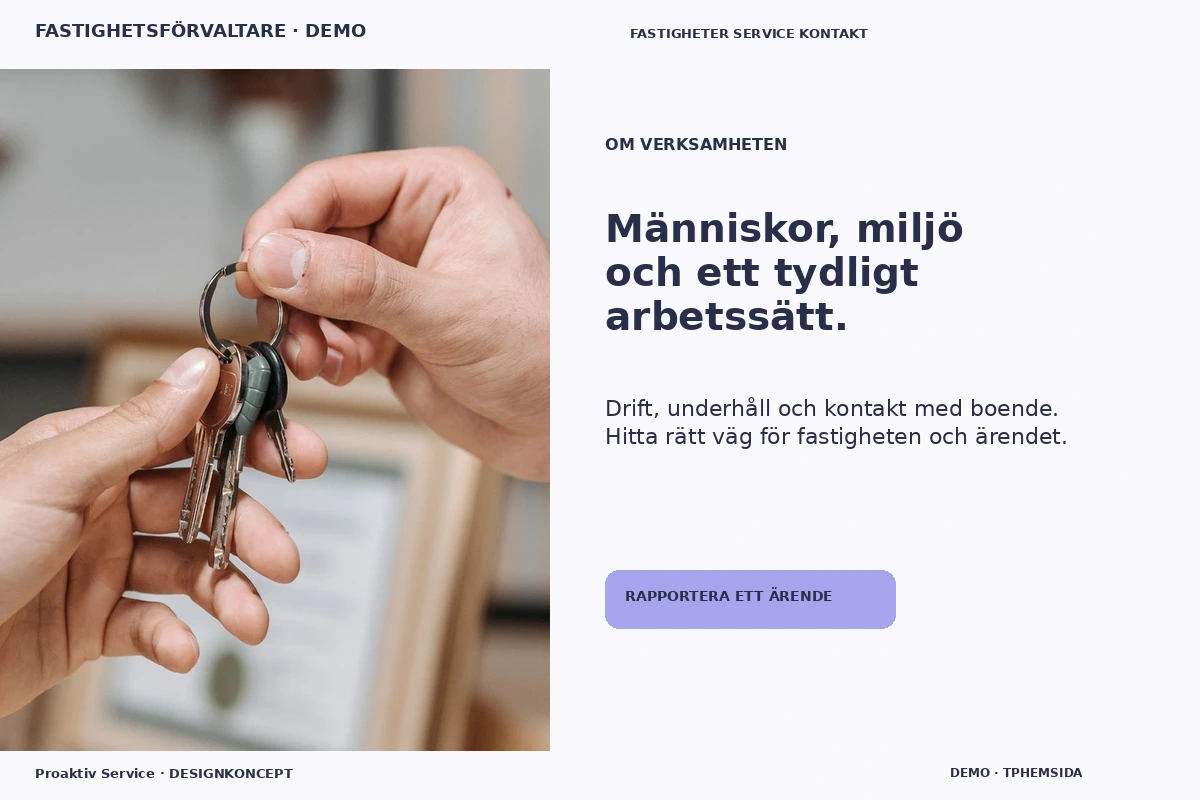 Proaktiv Service – Om verksamheten för fastighetsförvaltare