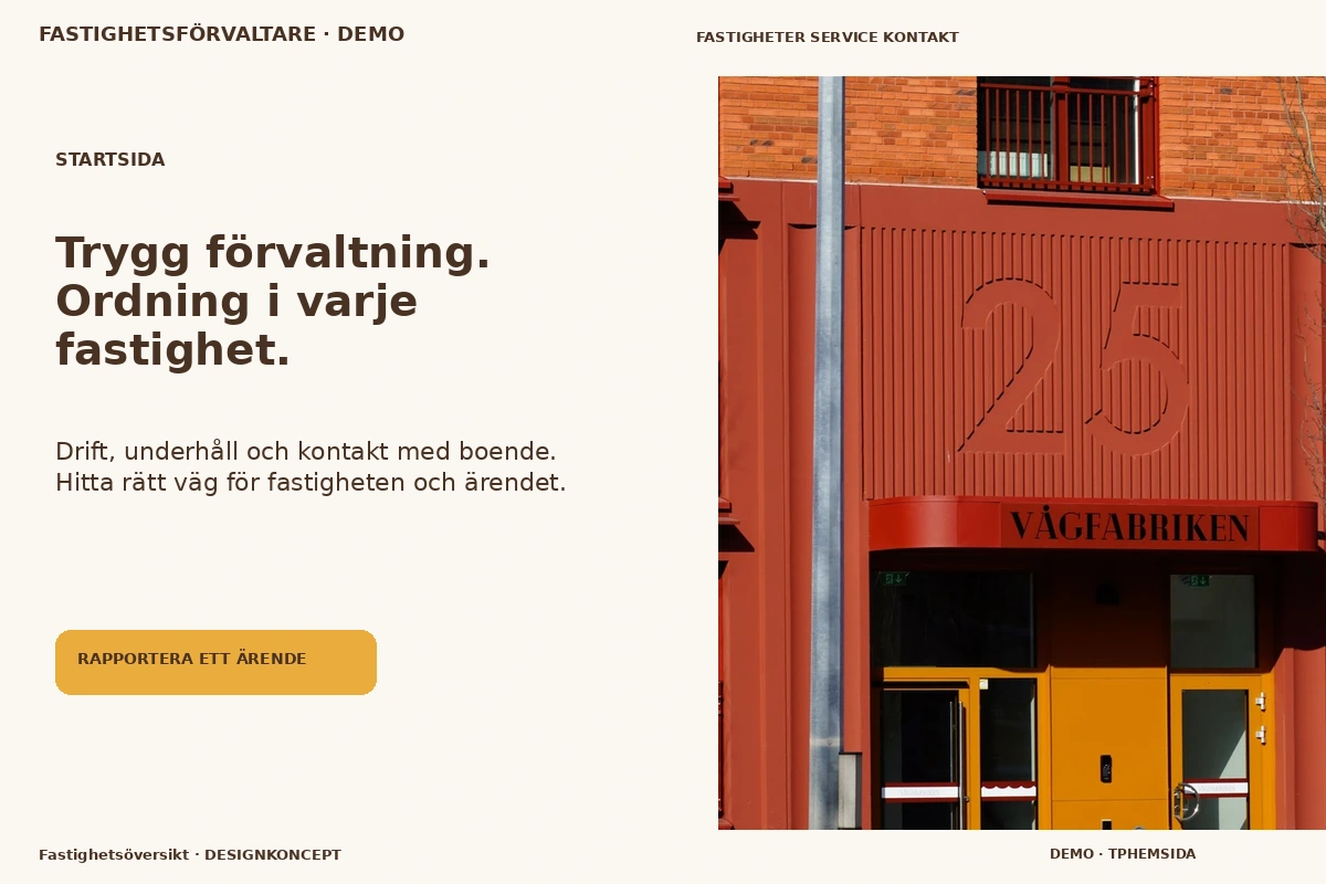 Fastighetsöversikt – Startsida för fastighetsförvaltare