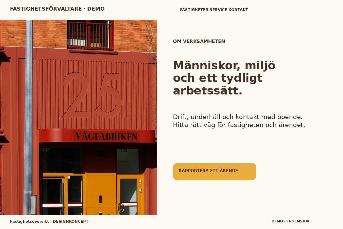 Fastighetsöversikt – Om verksamheten för fastighetsförvaltare