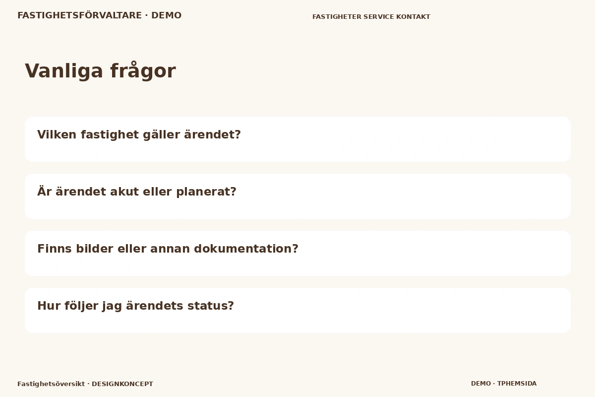 Fastighetsöversikt – Vanliga frågor för fastighetsförvaltare