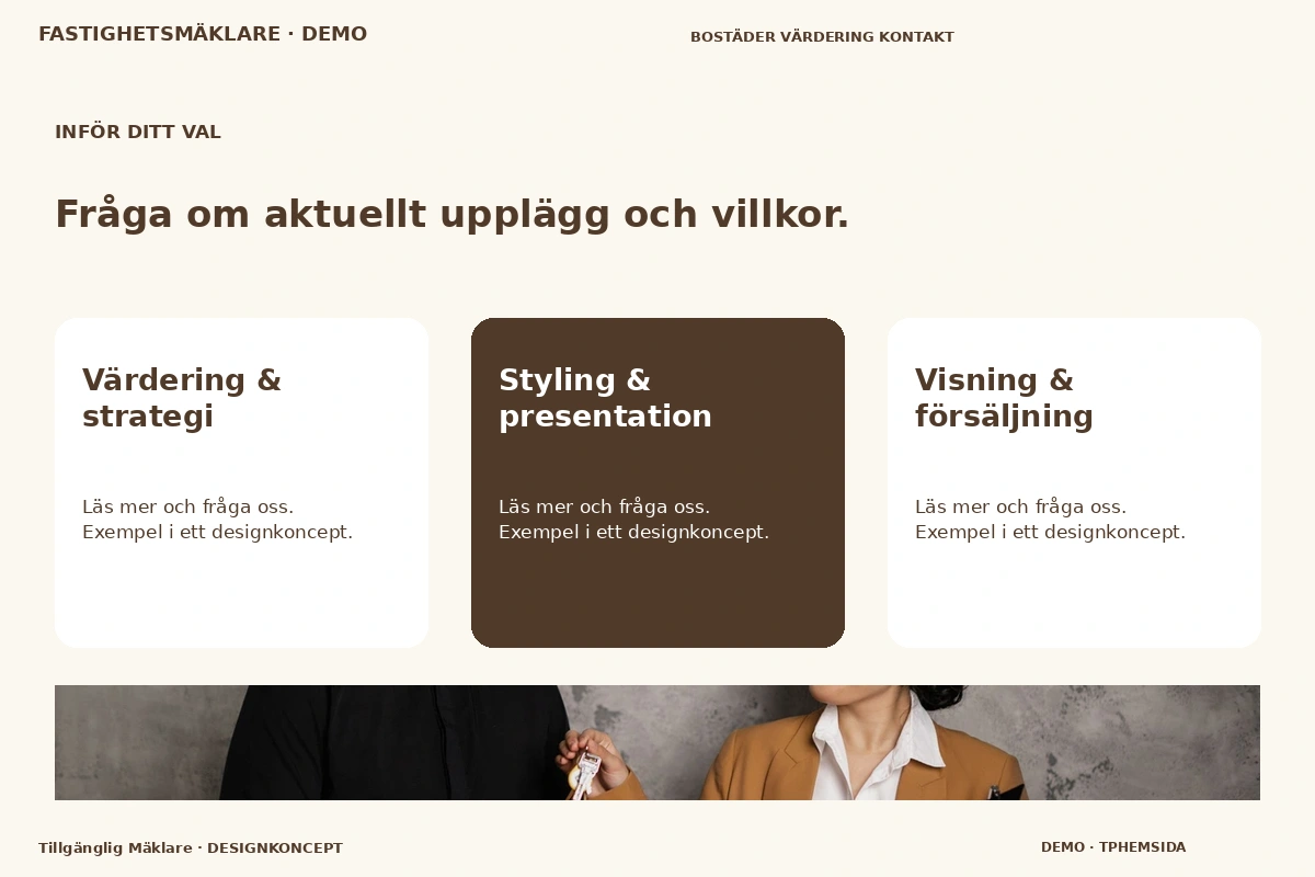 Tillgänglig Mäklare – Alternativ & villkor för fastighetsmäklare