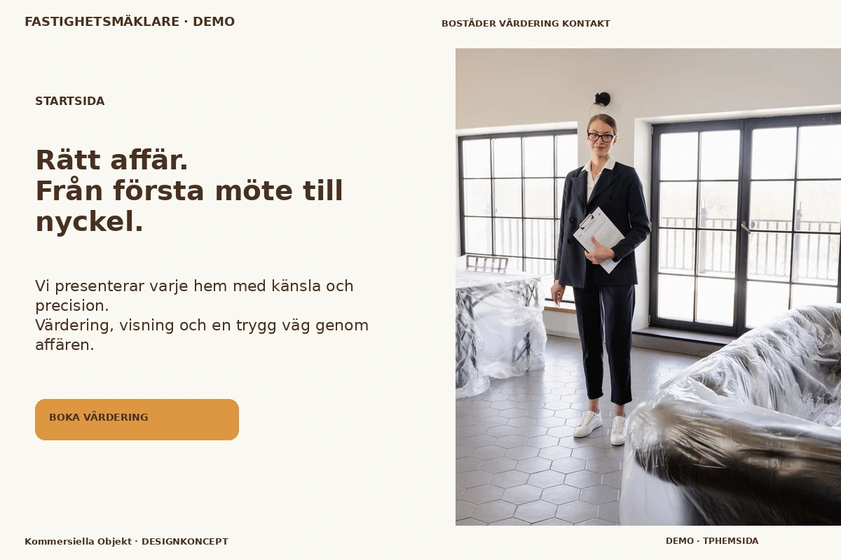 Kommersiella Objekt – Startsida för fastighetsmäklare