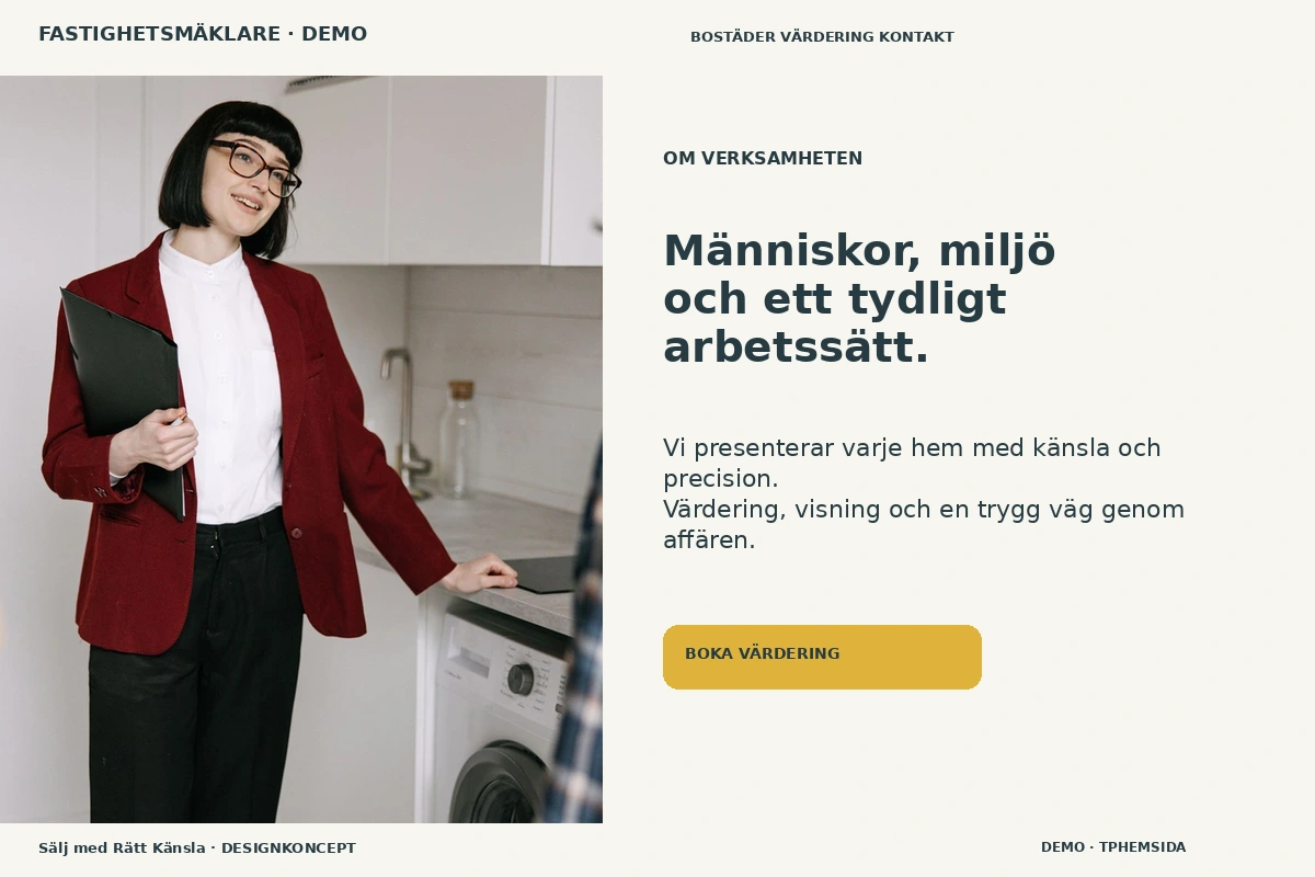 Sälj med Rätt Känsla – Om verksamheten för fastighetsmäklare