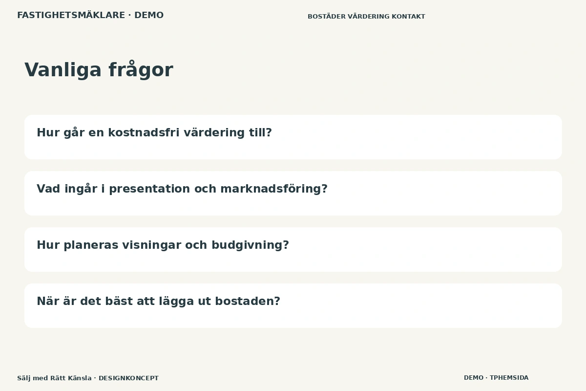 Sälj med Rätt Känsla – Vanliga frågor för fastighetsmäklare