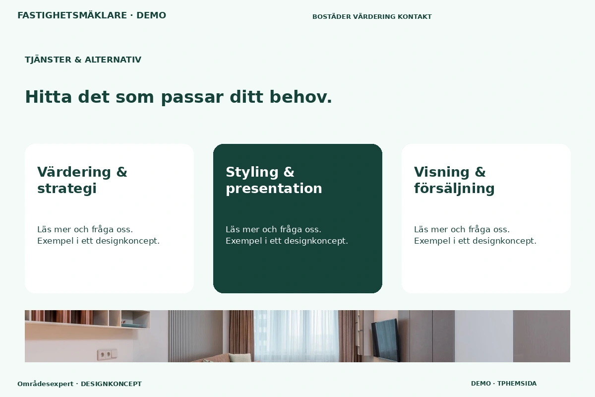 Områdesexpert – Tjänster & alternativ för fastighetsmäklare