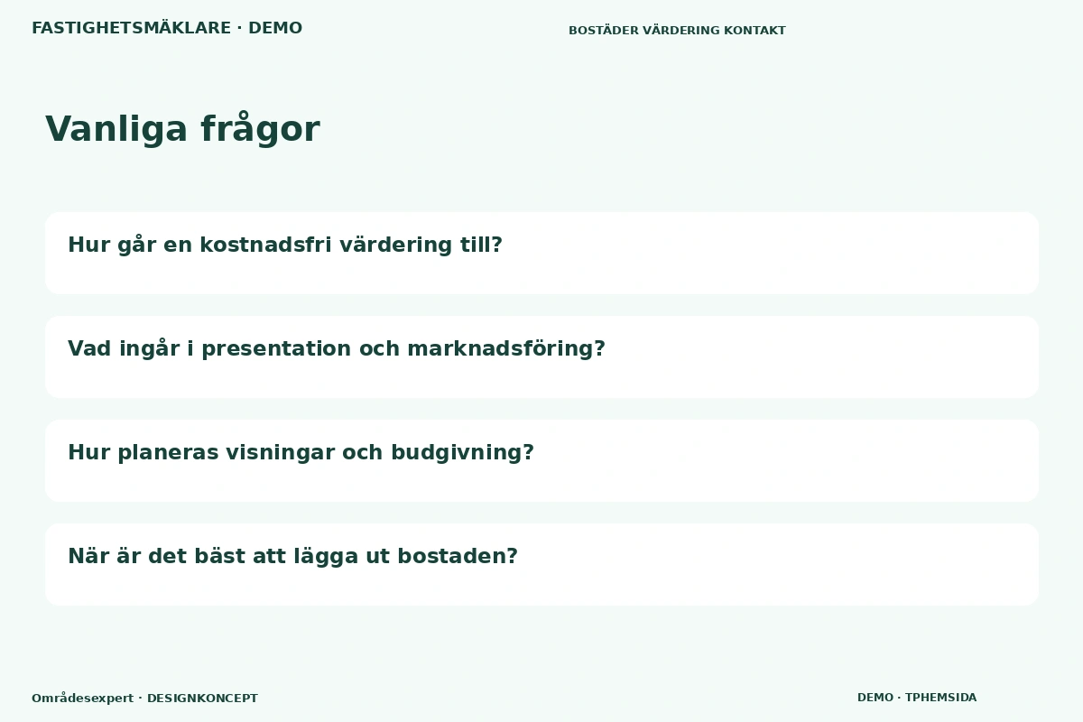 Områdesexpert – Vanliga frågor för fastighetsmäklare