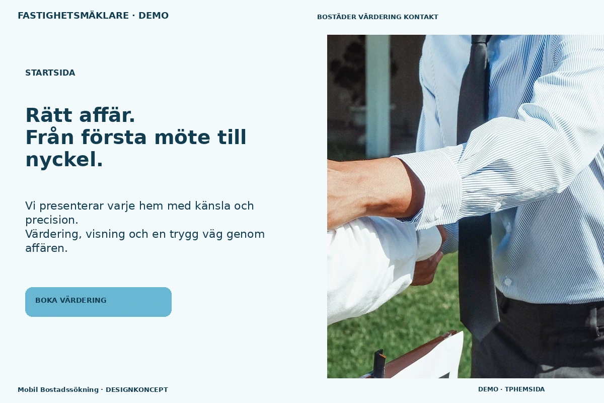 Mobil Bostadssökning – Startsida för fastighetsmäklare