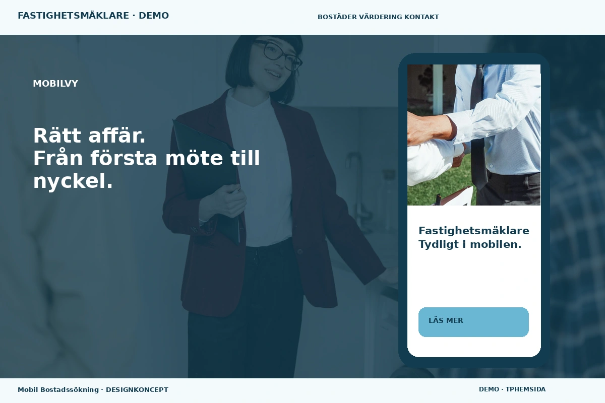 Mobil Bostadssökning – Mobilvy för fastighetsmäklare