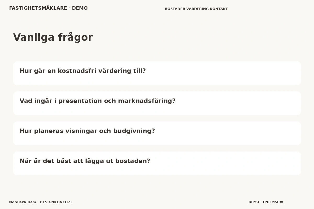 Nordiska Hem – Vanliga frågor för fastighetsmäklare