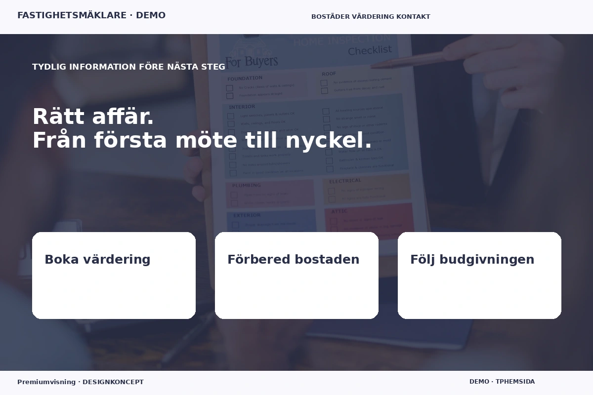 Premiumvisning – Inför ditt val för fastighetsmäklare
