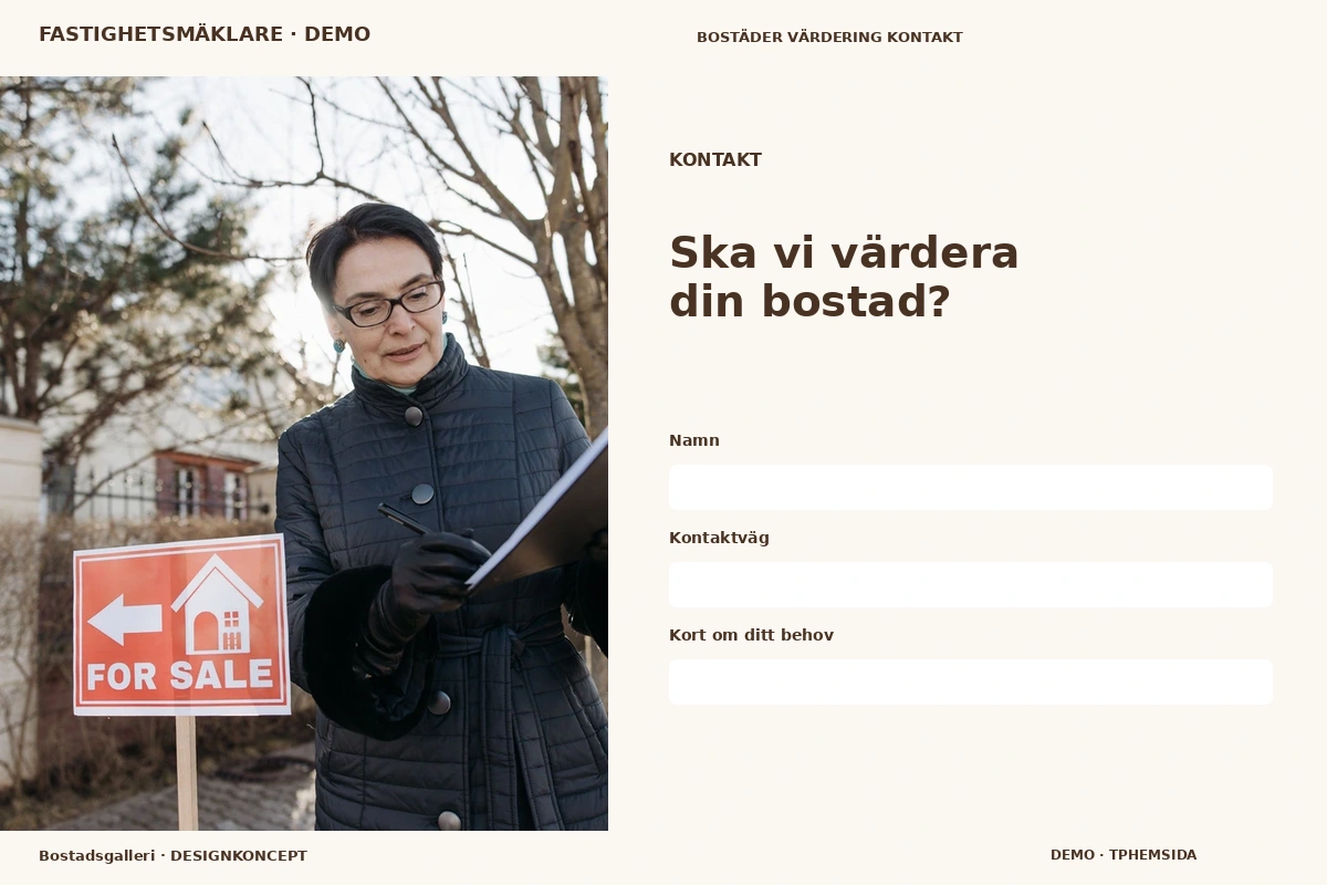 Bostadsgalleri – Kontakt för fastighetsmäklare