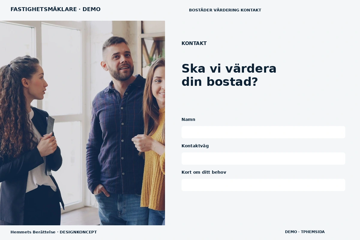 Hemmets Berättelse – Kontakt för fastighetsmäklare