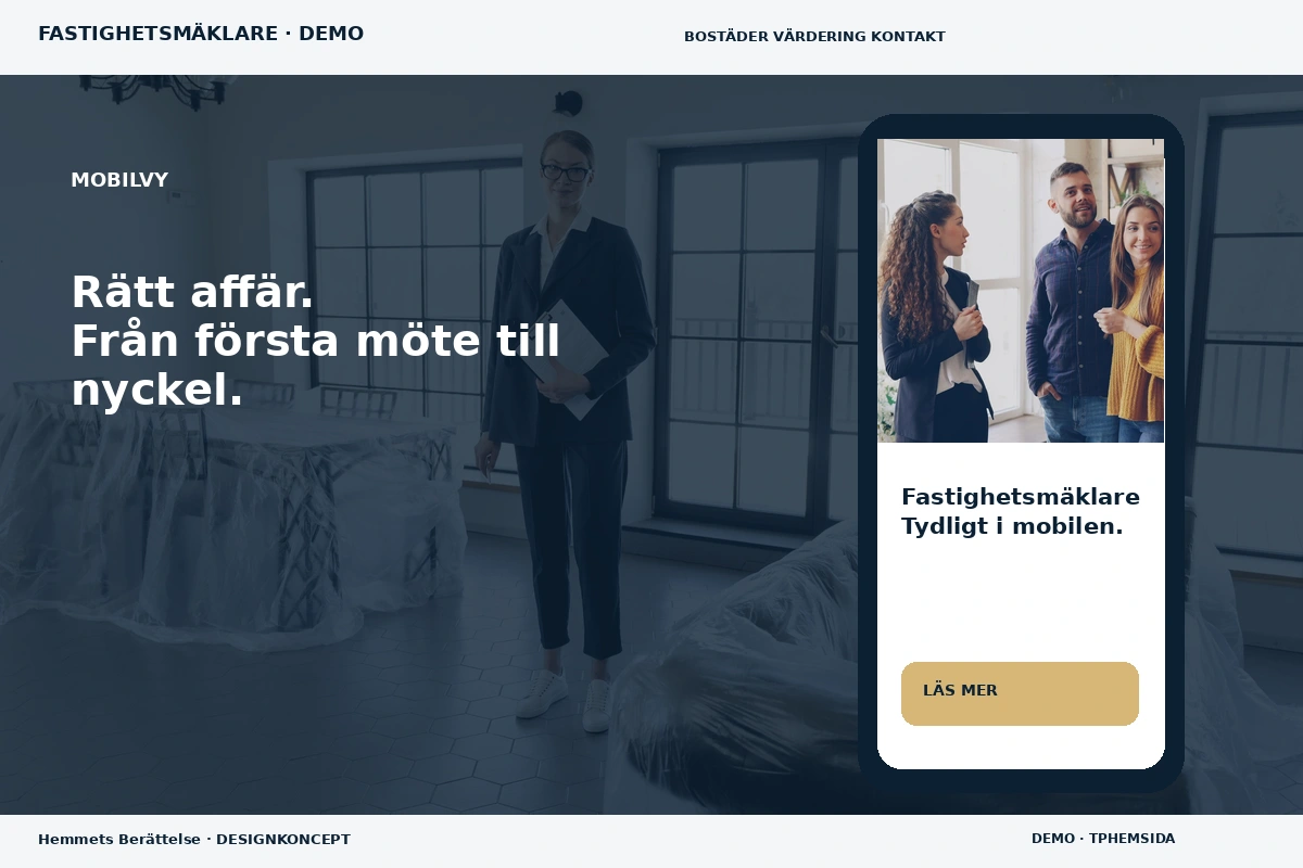 Hemmets Berättelse – Mobilvy för fastighetsmäklare