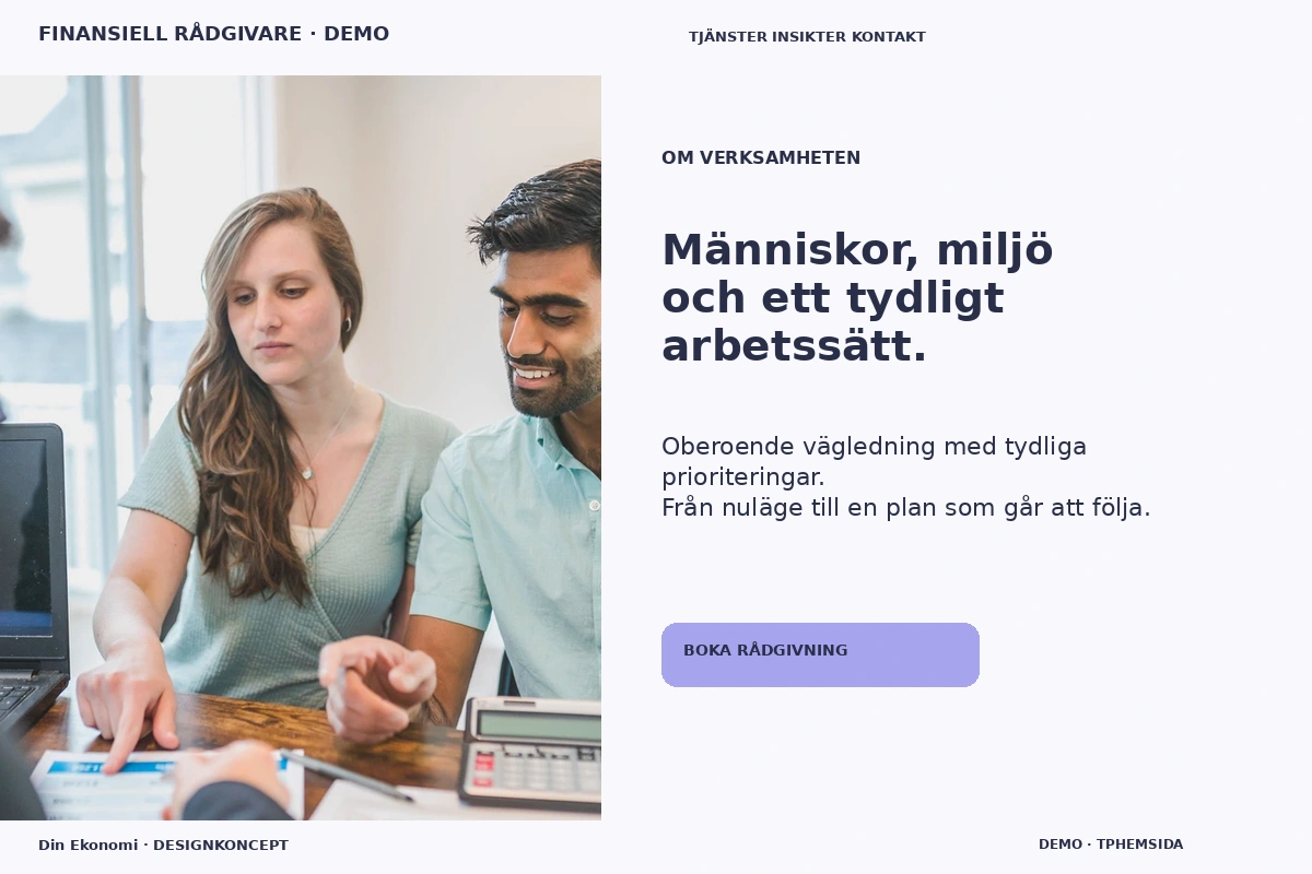 Din Ekonomi – Om verksamheten för finansiell rådgivare