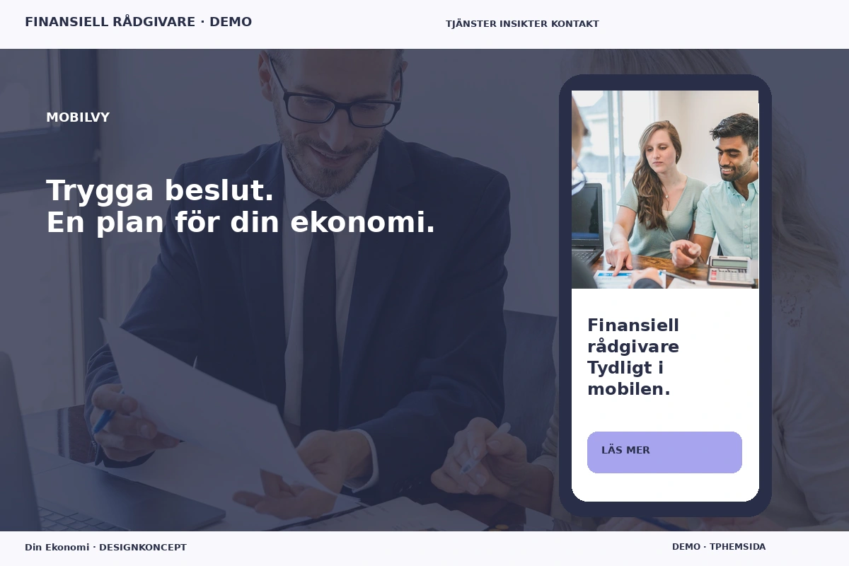 Din Ekonomi – Mobilvy för finansiell rådgivare