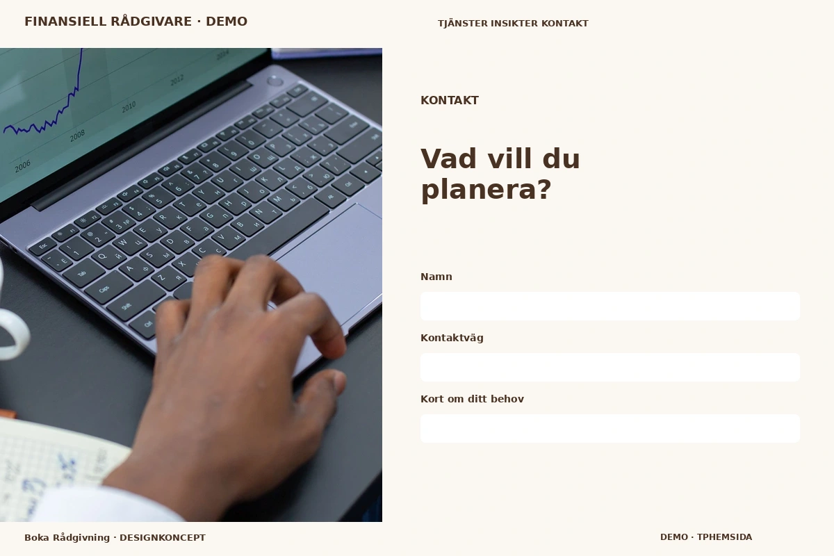Boka Rådgivning – Kontakt för finansiell rådgivare