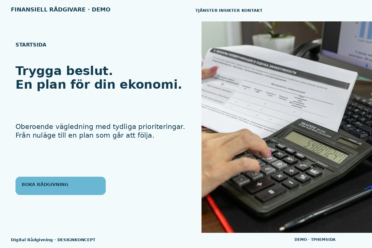 Digital Rådgivning – Startsida för finansiell rådgivare