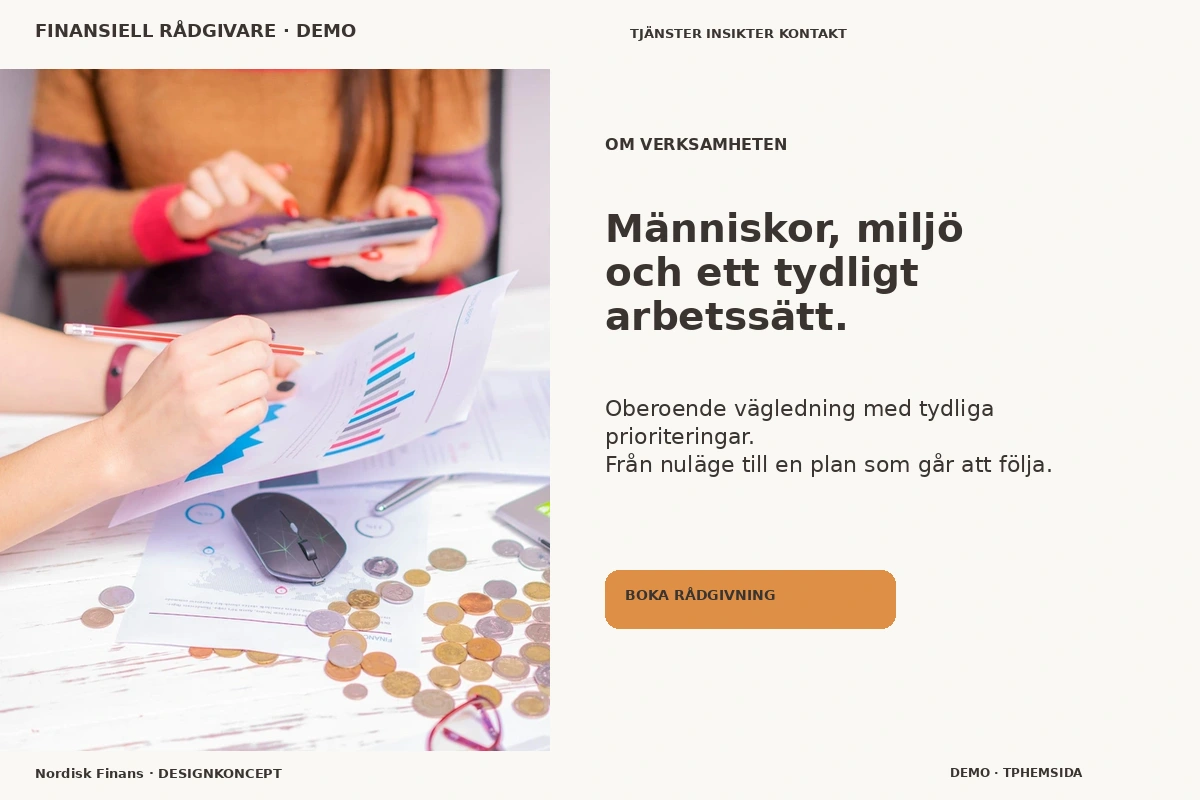 Nordisk Finans – Om verksamheten för finansiell rådgivare