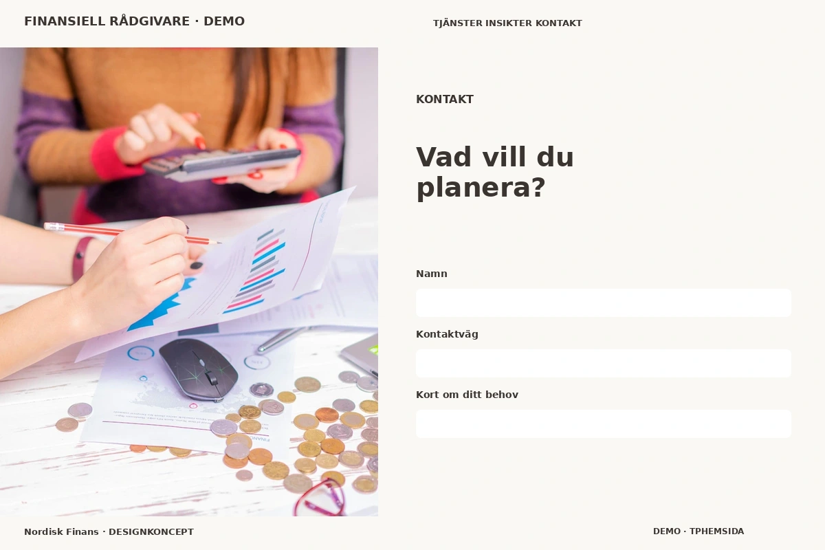 Nordisk Finans – Kontakt för finansiell rådgivare
