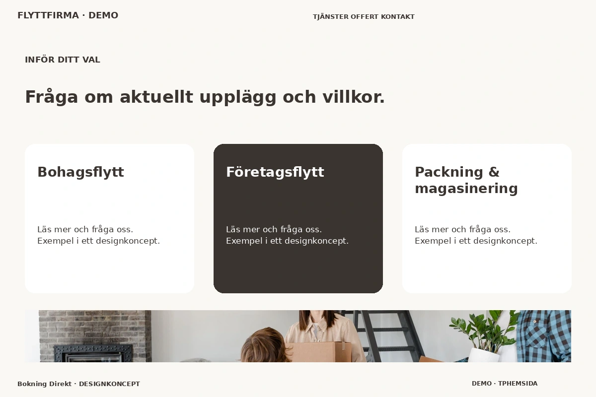 Bokning Direkt – Alternativ & villkor för flyttfirma