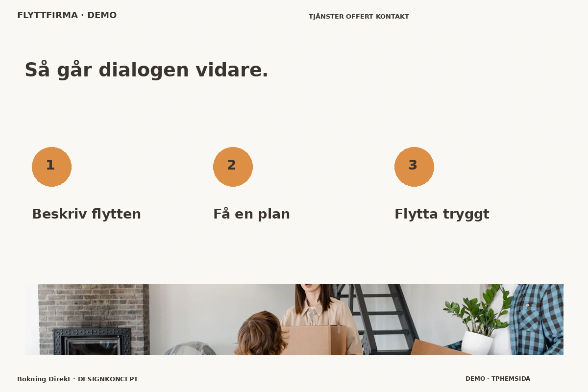 Bokning Direkt – Så fungerar dialogen för flyttfirma