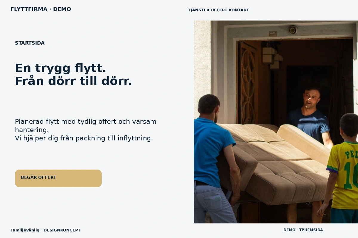 Familjevänlig – Startsida för flyttfirma