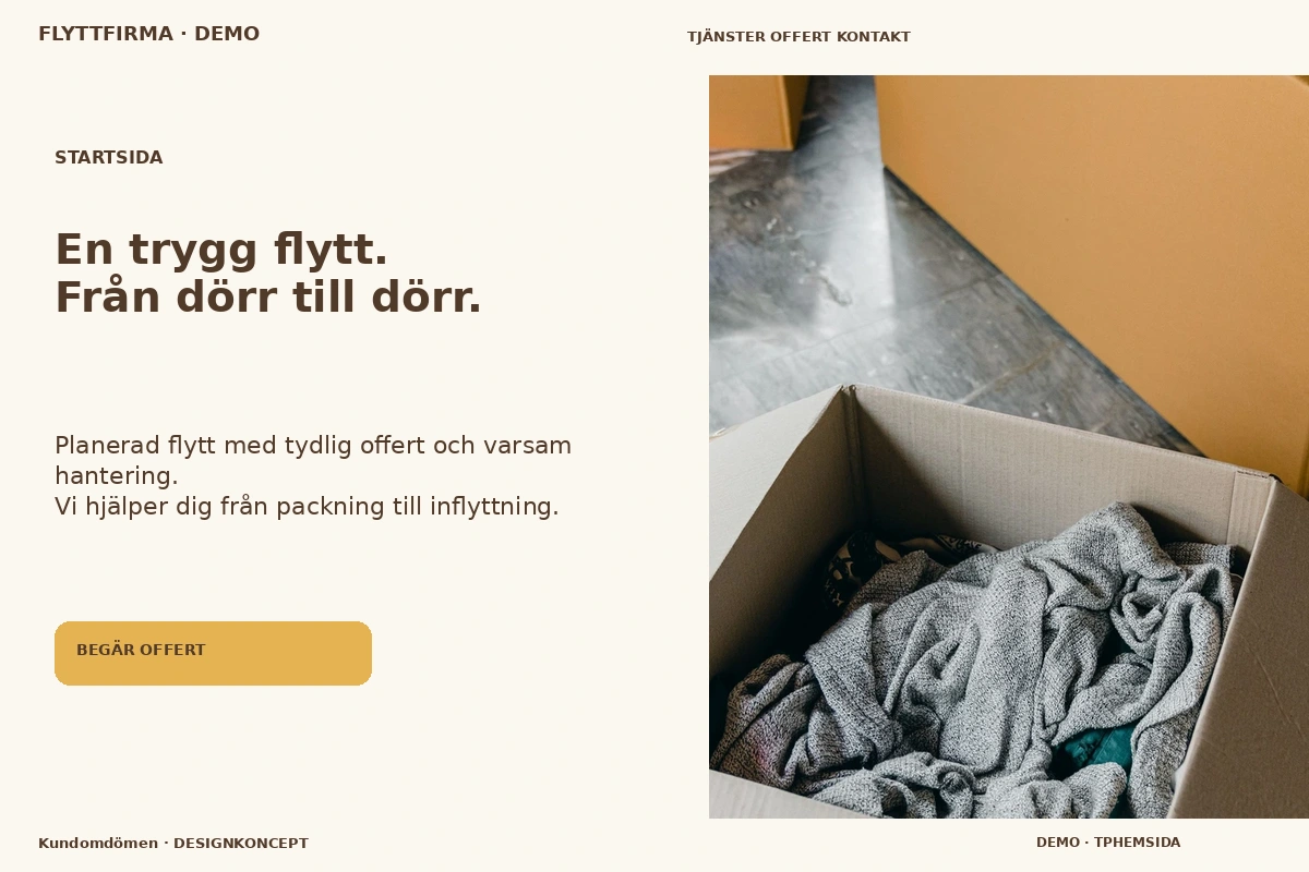 Kundomdömen – Startsida för flyttfirma