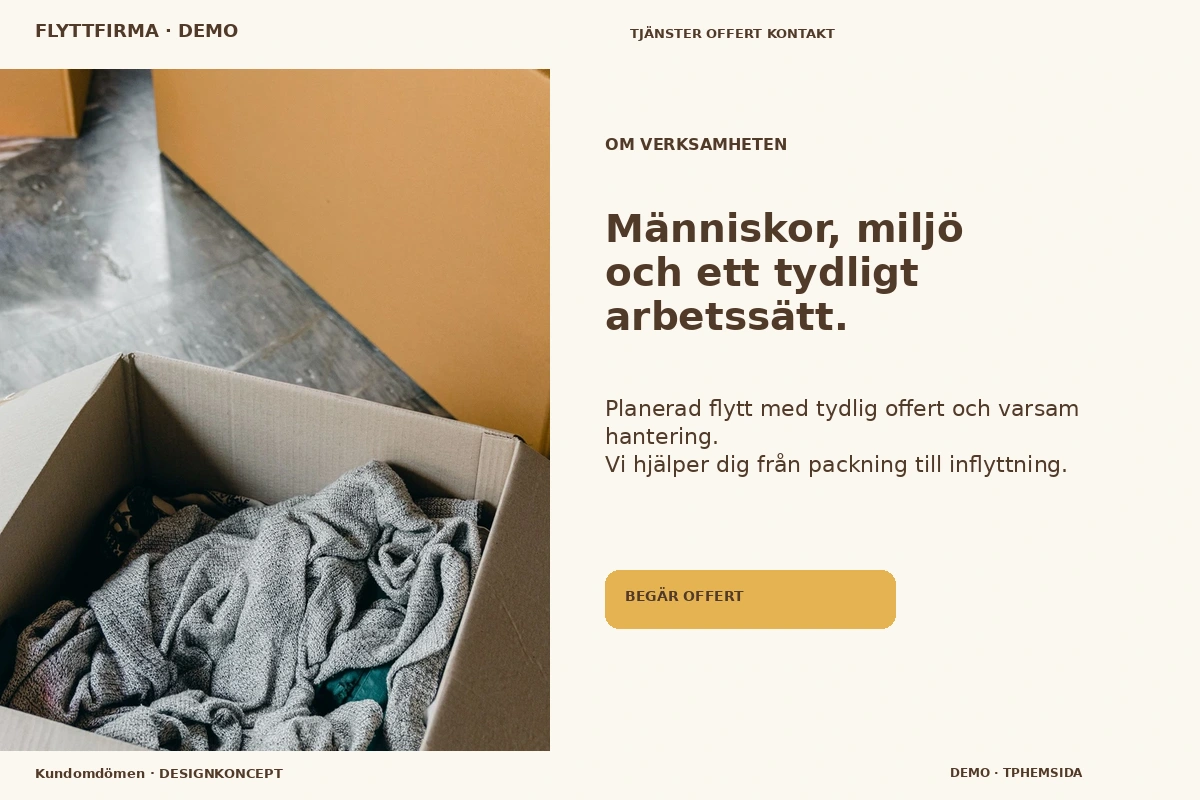 Kundomdömen – Om verksamheten för flyttfirma