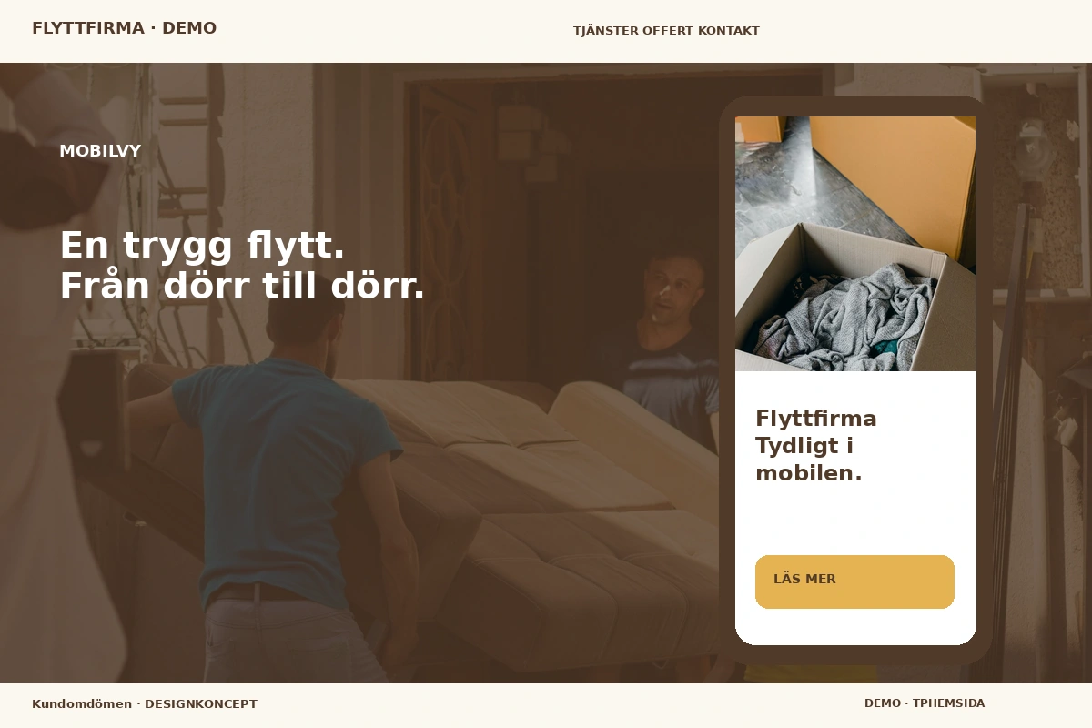 Kundomdömen – Mobilvy för flyttfirma