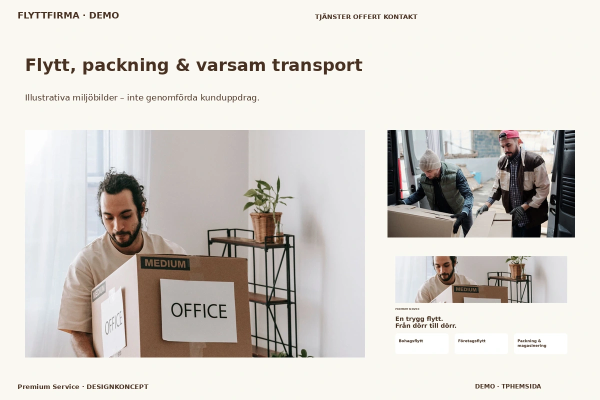Premium Service – Flytt, packning & varsam transport för flyttfirma