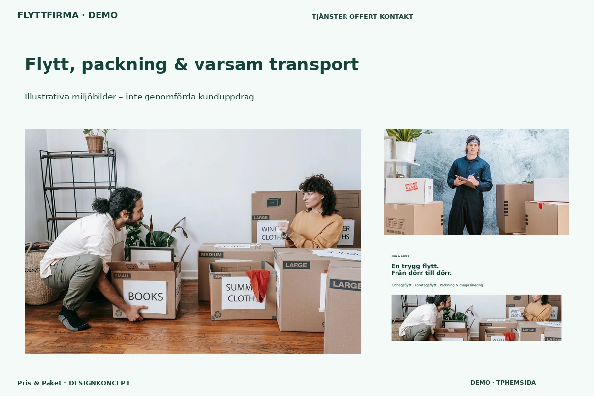 Pris & Paket – Flytt, packning & varsam transport för flyttfirma