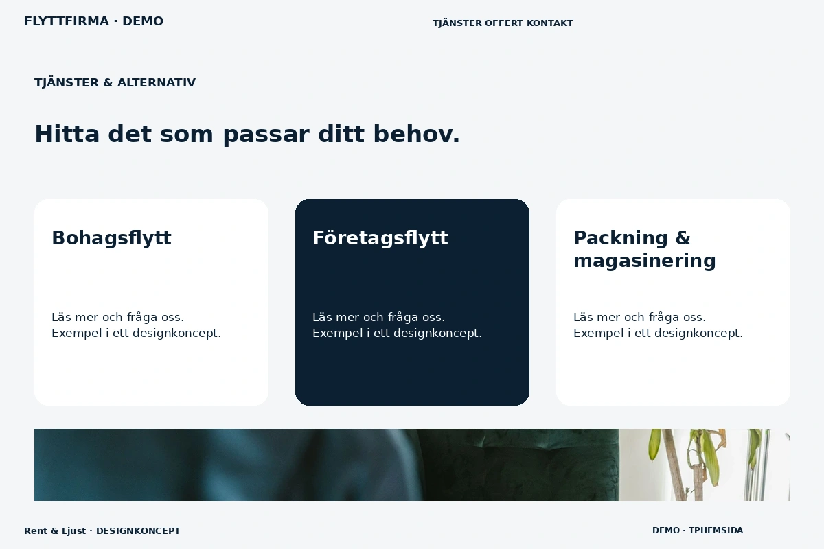 Rent & Ljust – Tjänster & alternativ för flyttfirma