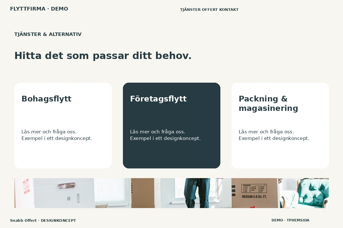 Snabb Offert – Tjänster & alternativ för flyttfirma