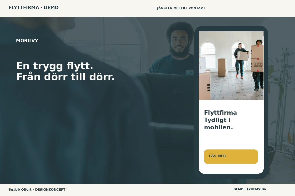 Snabb Offert – Mobilvy för flyttfirma