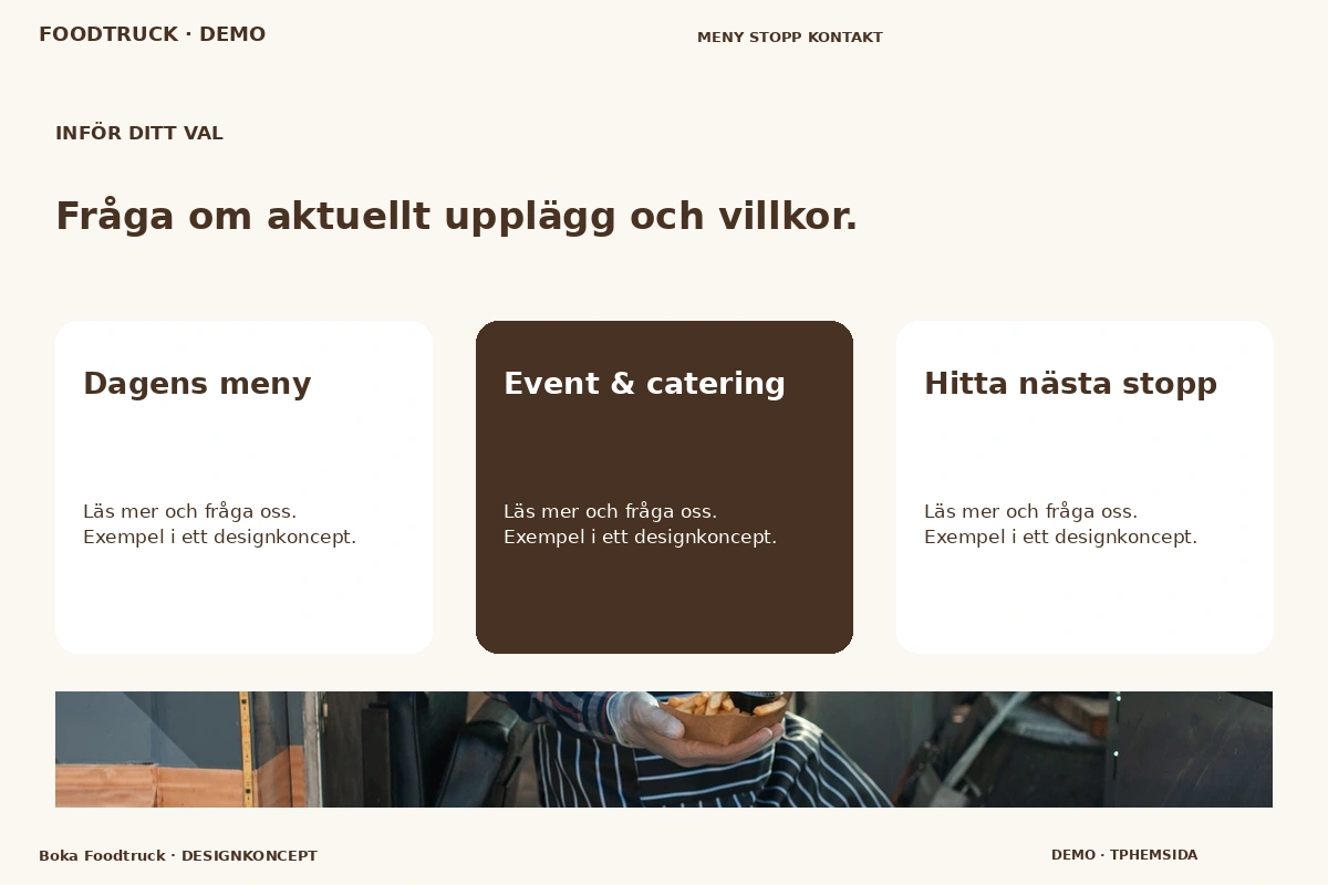 Boka Foodtruck – Alternativ & villkor för foodtruck