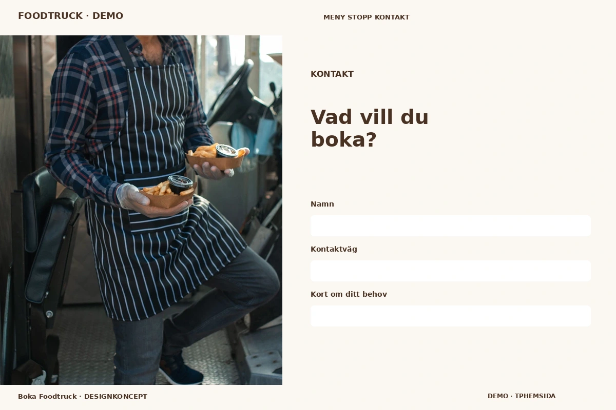 Boka Foodtruck – Kontakt för foodtruck