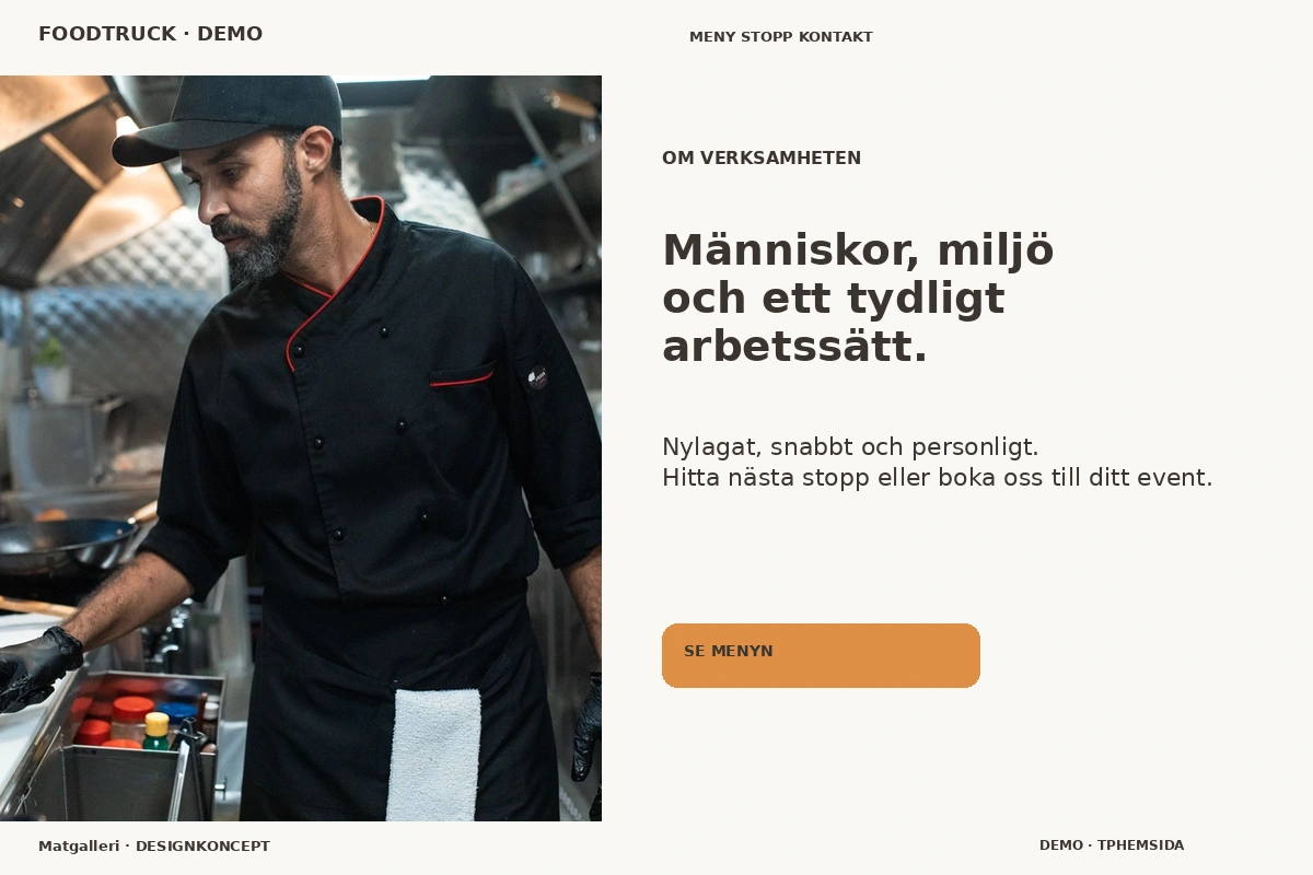 Matgalleri – Om verksamheten för foodtruck