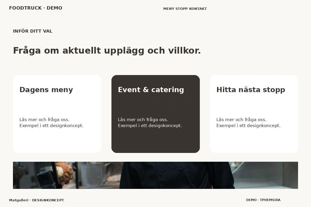 Matgalleri – Alternativ & villkor för foodtruck