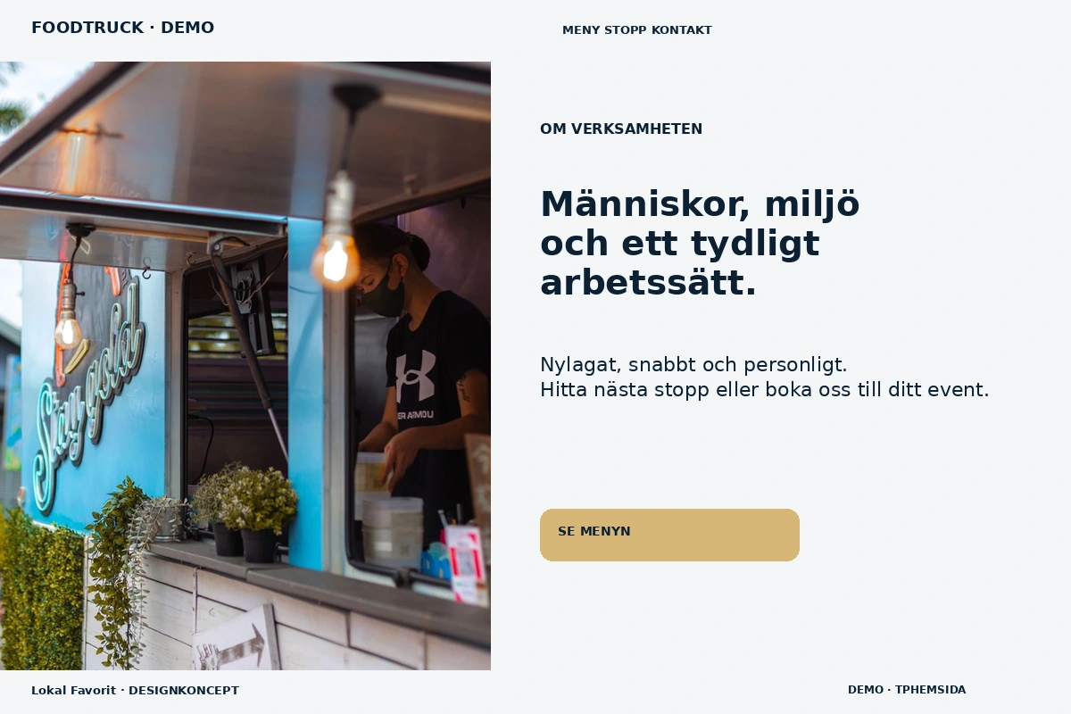 Lokal Favorit – Om verksamheten för foodtruck