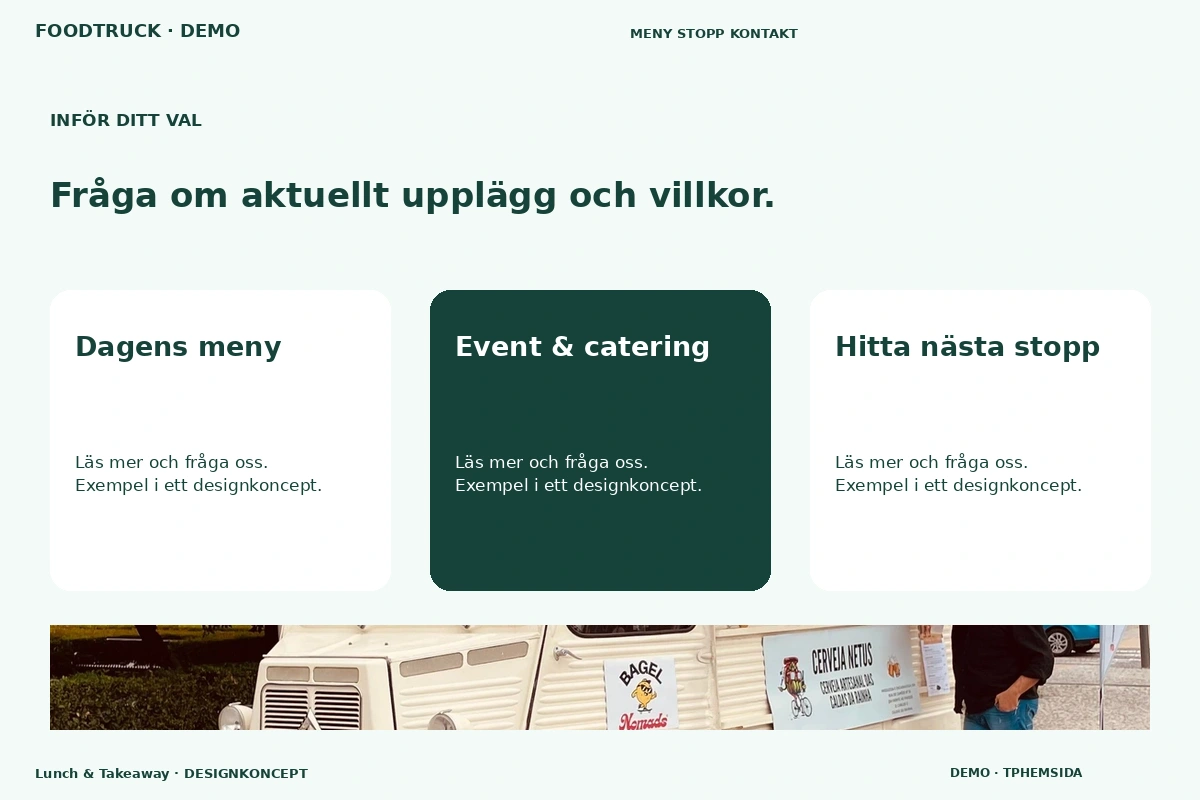 Lunch & Takeaway – Alternativ & villkor för foodtruck